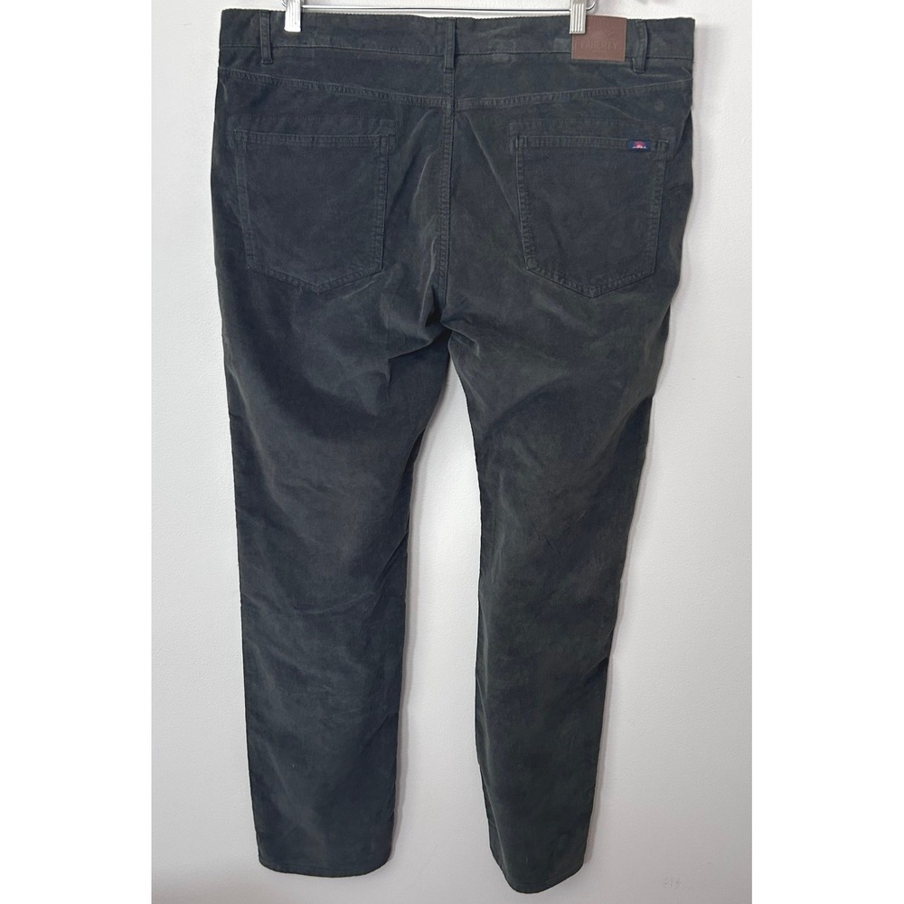 Faherty Corduroy Pants Mens 40 Gray Stretch Terry 5 Pocket Slim Straight Cotton - Picture 3 of 13